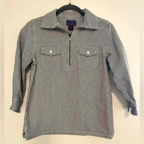 Lil Hickory 1/2 zip Cotton Shirt 8-10 - Picture 1 of 4